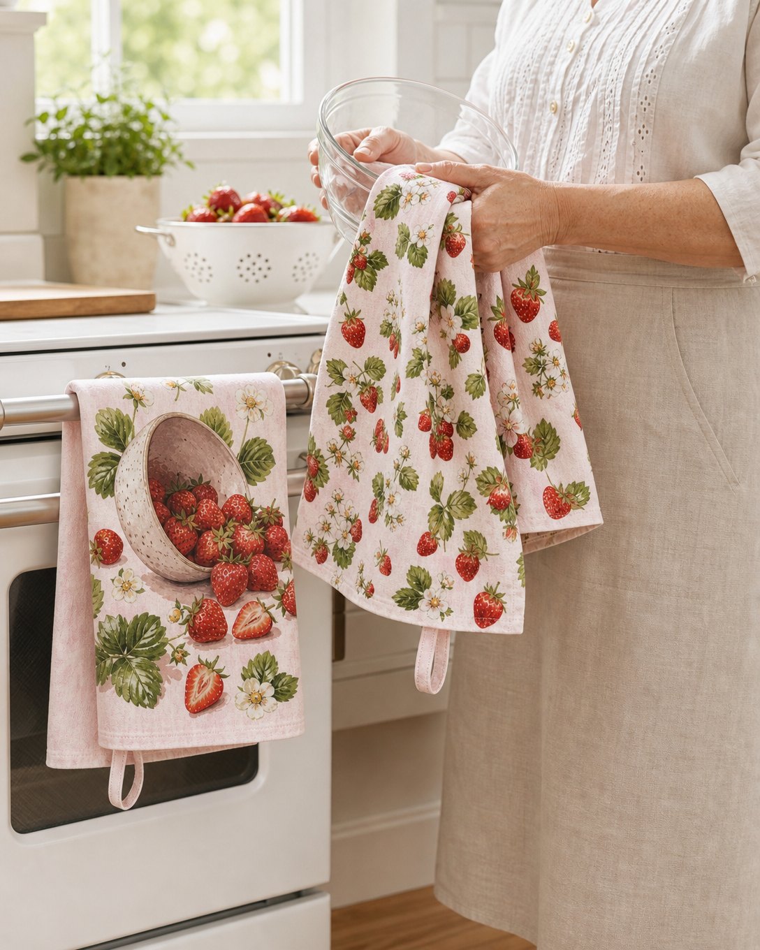 Strawberry Bowl Tea Towel Set, image 5