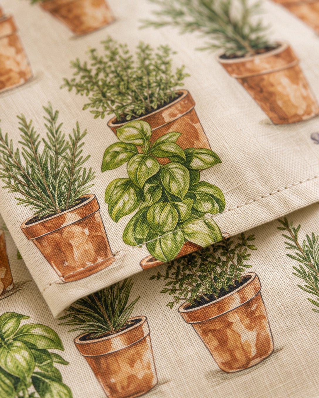 Windowsill Herbs Tea Towel Set, image 4