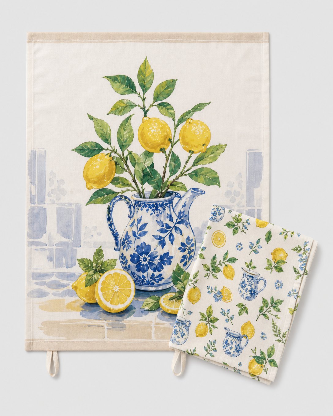 Lemon Jug Tea Towel Set, image 2