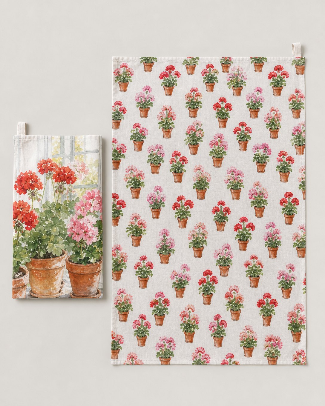 Geranium Sill Tea Towel Set, image 3