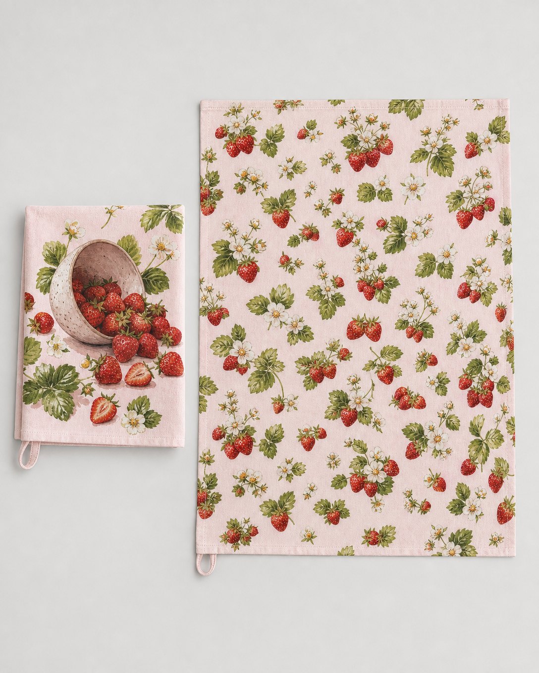 Strawberry Bowl Tea Towel Set, image 3