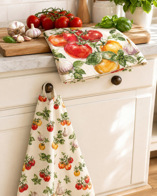 Vine Tomatoes Tea Towel Set, image 1
