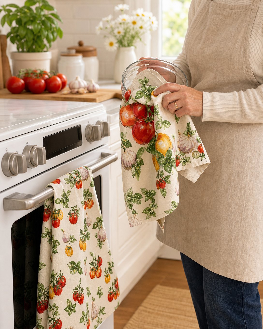 Vine Tomatoes Tea Towel Set, image 5