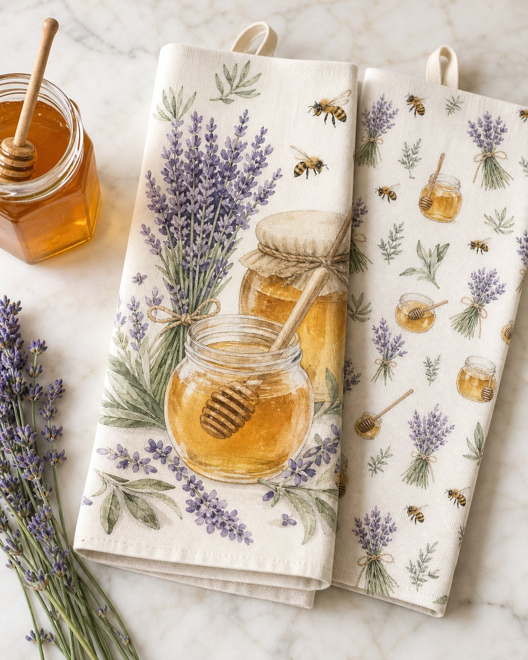 Honey & Lavender Tea Towel Set, image 1