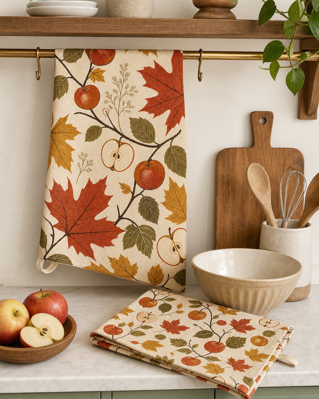 Maple & Apple Tea Towel Set, image 1
