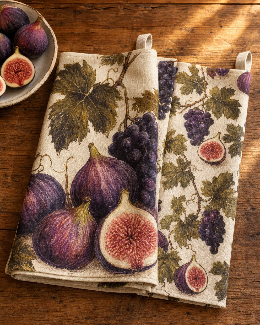 Fig & Grape Tea Towel Set, image 1