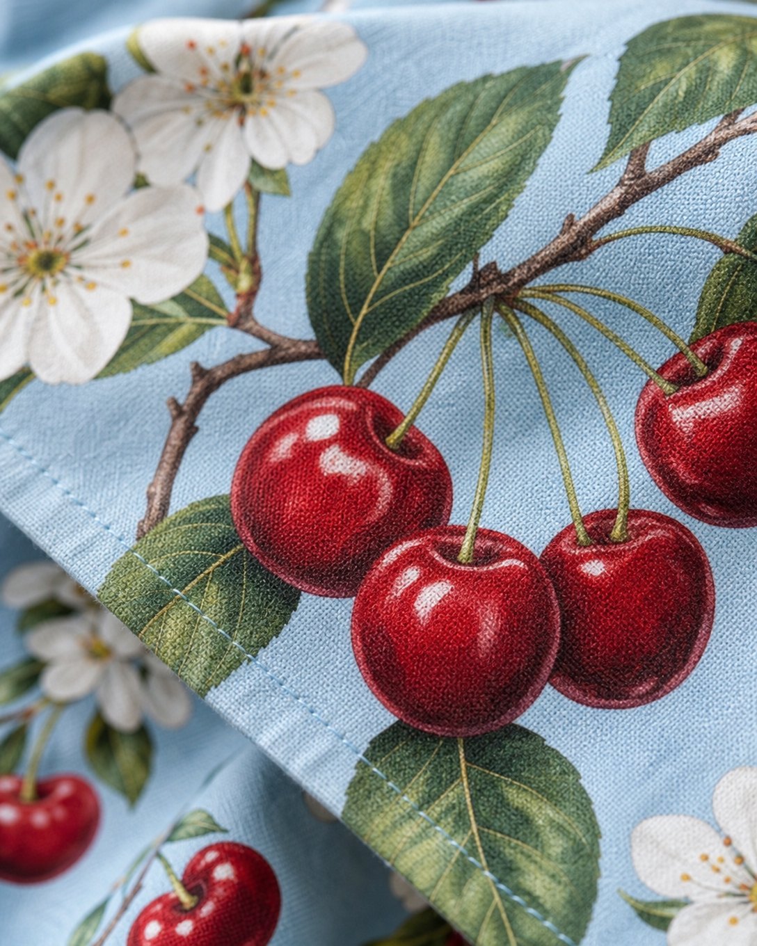 Cherry Branch Tea Towel Set, image 4