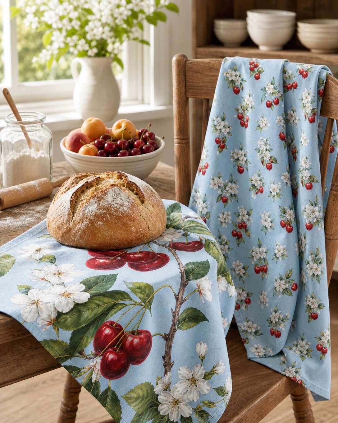 Cherry Branch Tea Towel Set, image 5