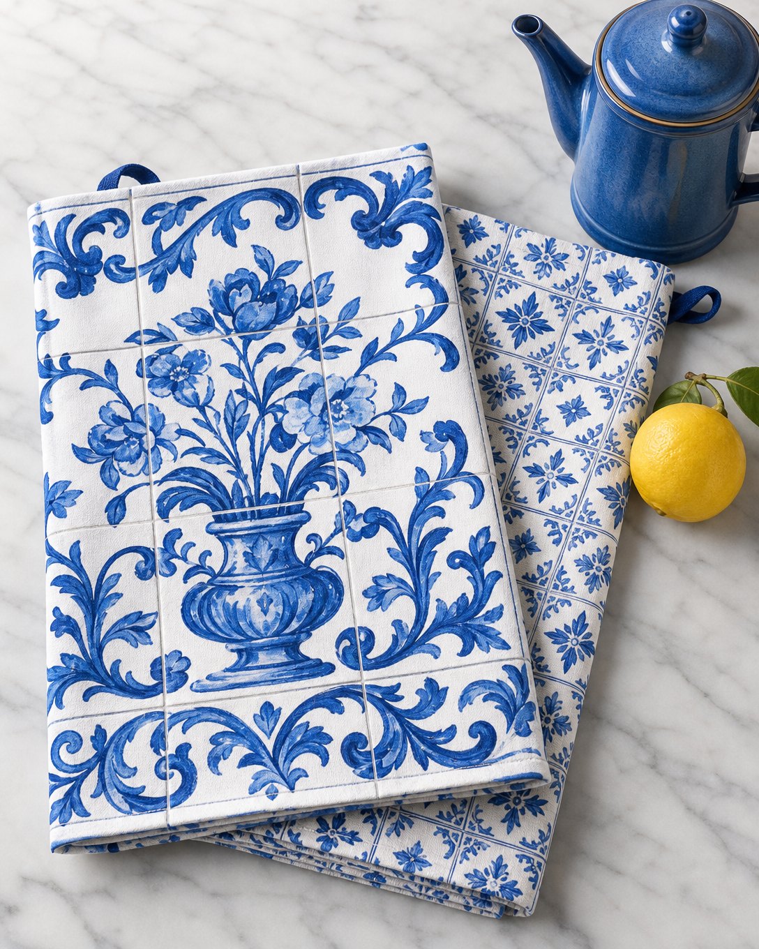 Azulejo Tiles Tea Towel Set, image 1