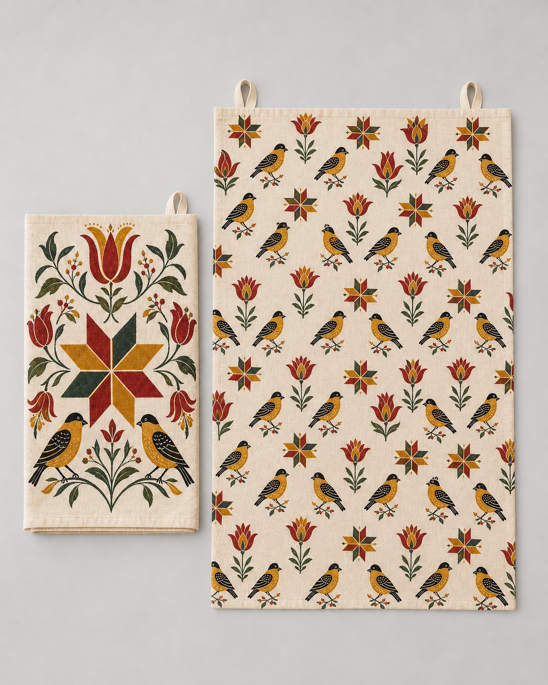Distelfink Hex Tea Towel Set, image 3