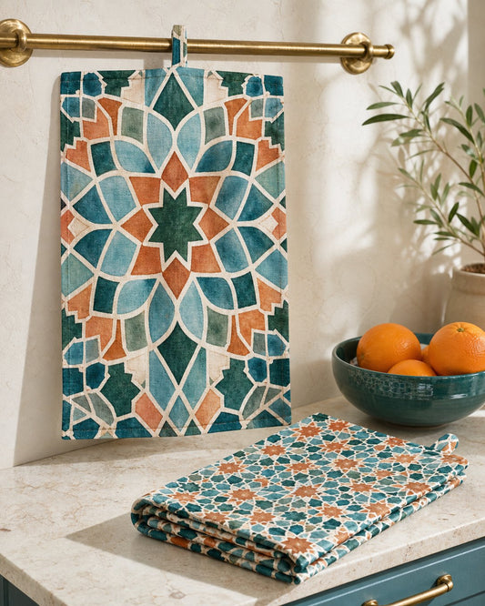 Zellige Garden Tea Towel Set, image 1