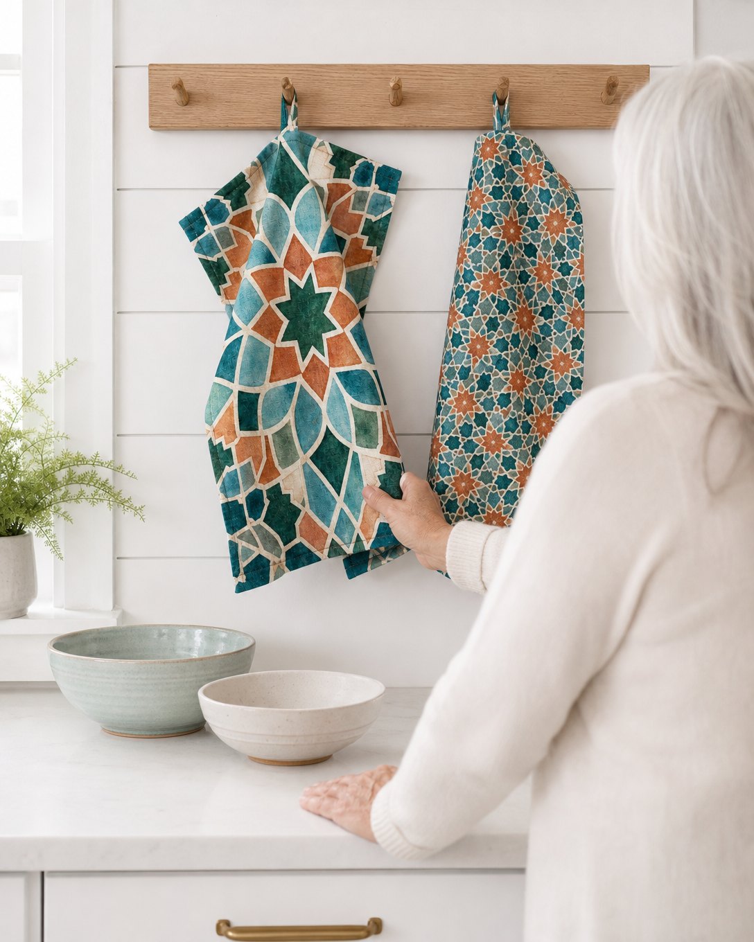 Zellige Garden Tea Towel Set, image 5